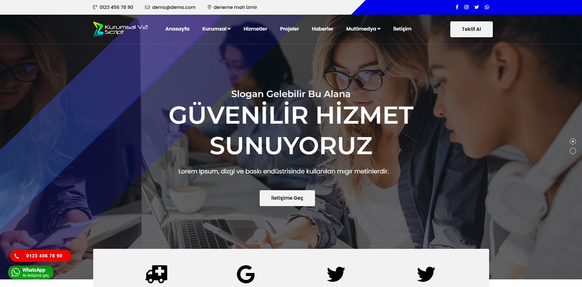 her sektöre uygun kurumsal v1 script
